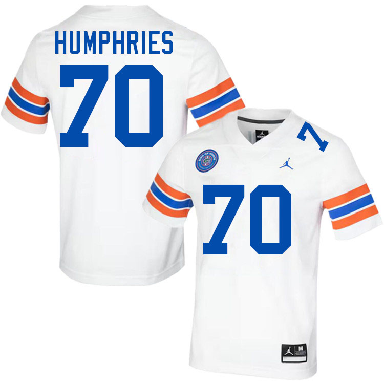 D.J. Humphries Florida Jersey,Florida Gators #70 D.J. Humphries Jersey Youth Uniforms-Retro White